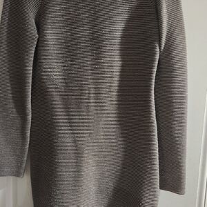 Moda International Gray Ribbed Midi Dress